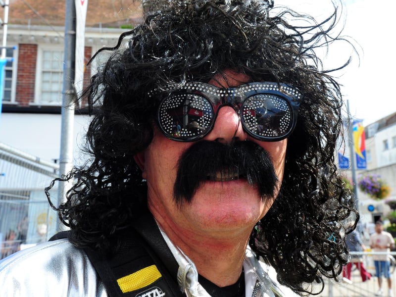 Dominic Reynolds dressed as Disco Don, getting into the spirit of the day