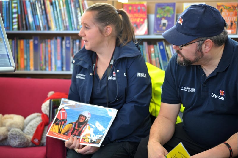 Littlehampton Library’s new storytime session. The first session had some special guests from Littlehampton RNLI. Photo by Steve Robards / SR23111105