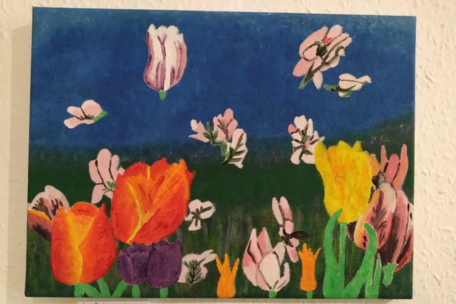 A painting by Lucy Buckman, who is inspired by Henri Matisse