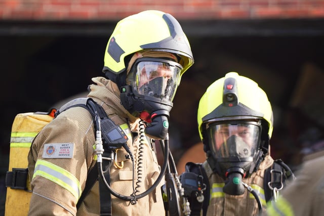 Firefighters at the scene. Picture: Sussex News and Pictures