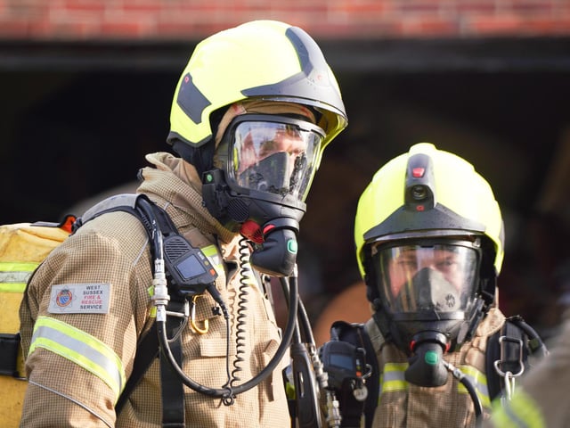 Firefighters at the scene. Picture: Sussex News and Pictures