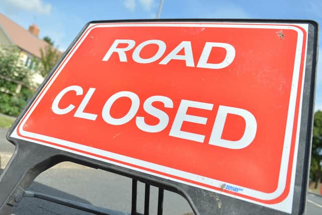 Stock shot - Road closed sign - Taken in Aylesbury