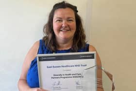 Sarah Feather, the East Sussex’s Healthcare NHS Trust’s Equality, Diversity and Inclusion Lead, who recently won a Diversity in Health and Care Partners Programme award for the trust. Picture: East Sussex NHS Trust