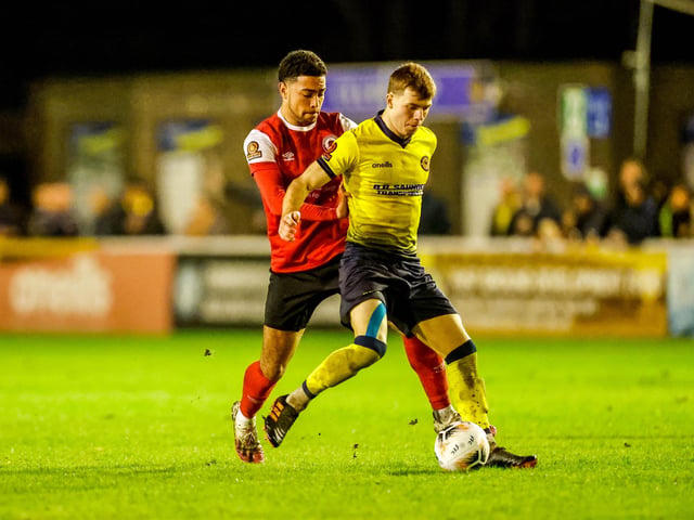 Action from Eastbourne Borough's draw at Farnborough