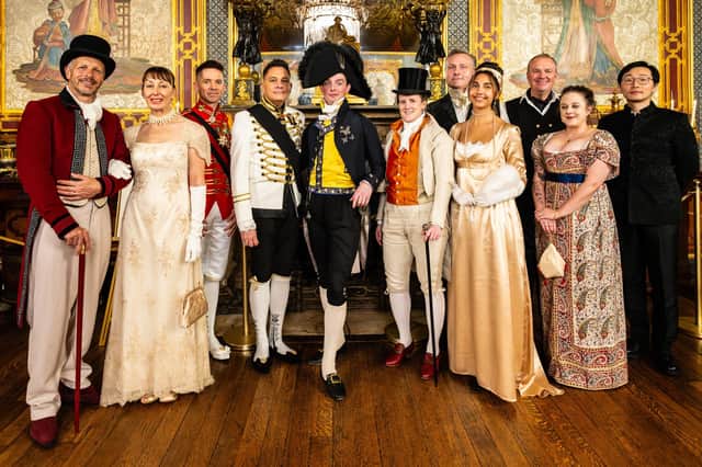 Some suitably attired guests at the Bite Sussex Regency Banquet at the Royal Pavilion