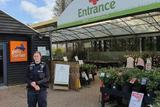 Police were at Pulborough Garden Centre this week as part of a crackdown on shoplifting at garden centres in Sussex