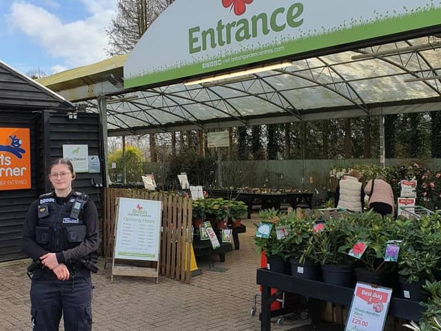 Police were at Pulborough Garden Centre this week as part of a crackdown on shoplifting at garden centres in Sussex