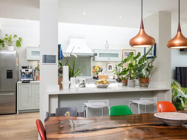 The large open plan kitchen/dining/sitting room