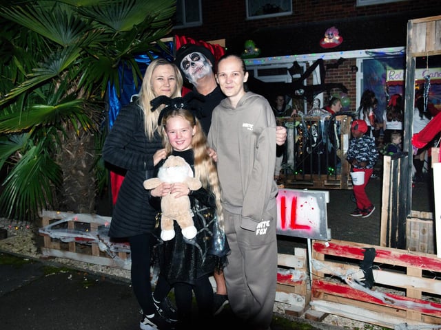 Halloween house at 5 Gillsmans Park, St Leonards, in aid of St Michael's Hospice. Photo by Frank Copper.
