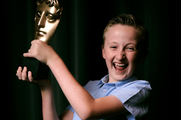 Sam Townsend was selected from hundreds of entries nationwide and will now receive a year-long programme of presenting opportunities, industry mentoring and event appearances through BAFTA. (Image ©BAFTA/Jordan Peck, 2026)