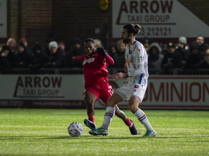 Shiloh Remy (11 Worthing FC) in action during the match between Worthing FC and Dorking Wanderers in the Enterprise National League South at Sussex Transport Community Stadium : Worthing v Dorking Wanderers, National League South