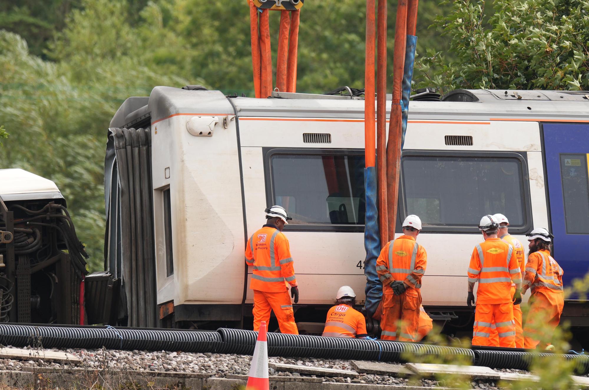 Lewes train recovery on Thursday, August 20