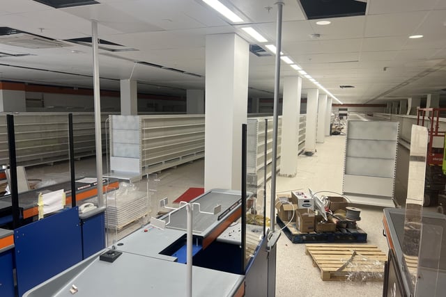 A glimpse inside the new B&M store in Worthing