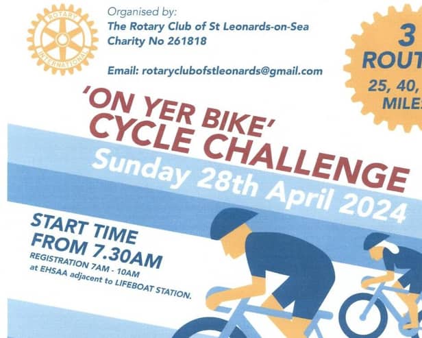 Cycle challenge flyer.