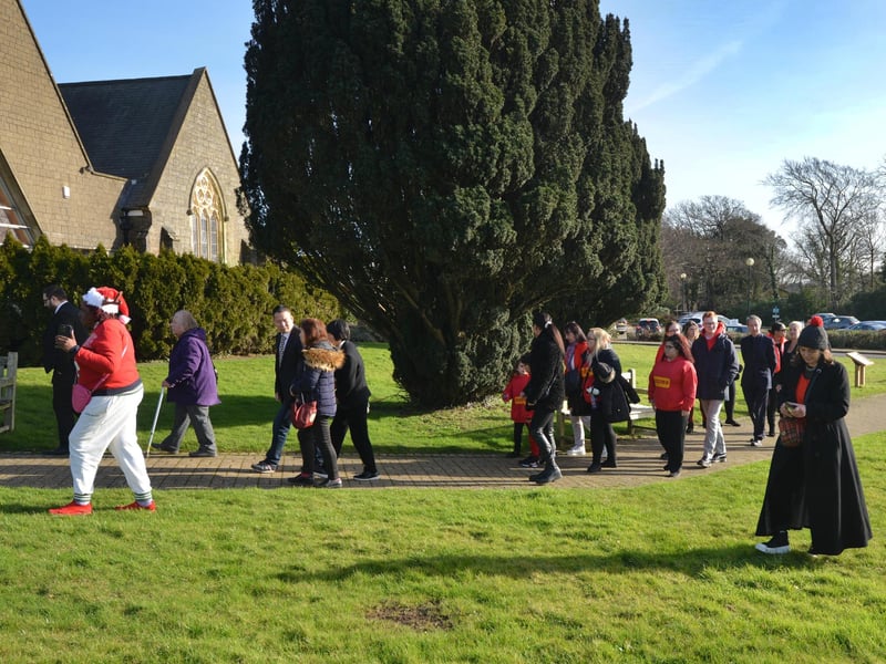 The funeral of Pat Fisher at Hastings Crematorium on February 1 2024.