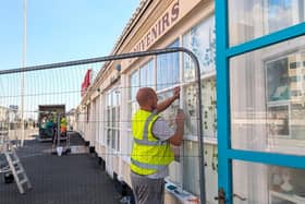 Work progressing on the lido. Photo: Worthing Borough Council