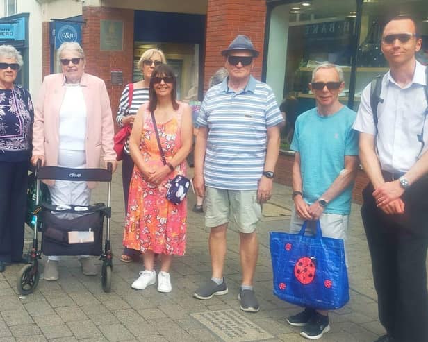 Members of the Macular Society Horsham Support Group joined the accessibility walk