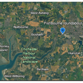 AA Traffic information showed delays of 110 minutes between Fishbourne and Langstone roundabouts, with average speeds of five mph. Disruption was first reported at 8am and continued throughout Sunday (October 18), with traffic also queueing on the A259 Havant Road. Photo: Google Earth