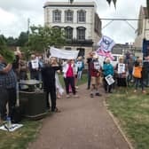 The No to Northeye group held a rally in Bexhill on Saturday, July 22. Picture: Keep it Reel Media
