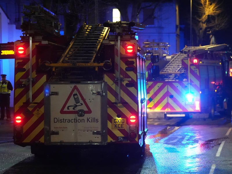 A23 in Brighton closed as police and fire brigade deal with house fire
