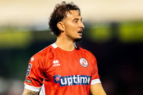 Dylan Morgan scored Crawley's goal at Salford | Picture by Kyle Hemsley