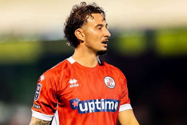 Dylan Morgan scored Crawley's goal at Salford | Picture by Kyle Hemsley