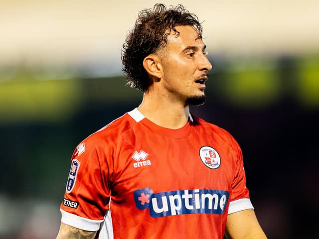Dylan Morgan scored Crawley's goal at Salford | Picture by Kyle Hemsley