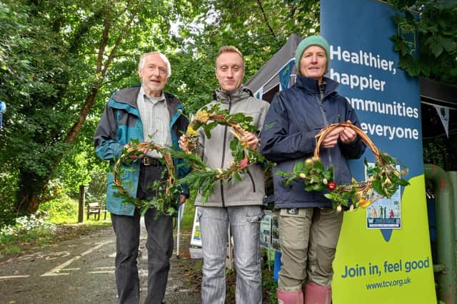 TCV's Becky Lewis (right) and volunteers on the Cuckoo Trail