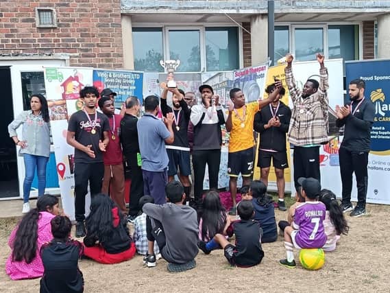 An exciting community football event was held at Hazelwick School, organised by the Tamil School Sports Club under the Tamil Learning Centre Crawley