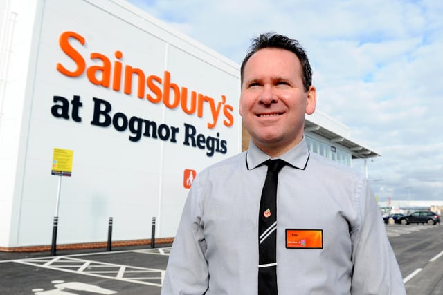 Tim Maginnis, manager of the new Sainsbury's store in Bognor when it opened in 2012