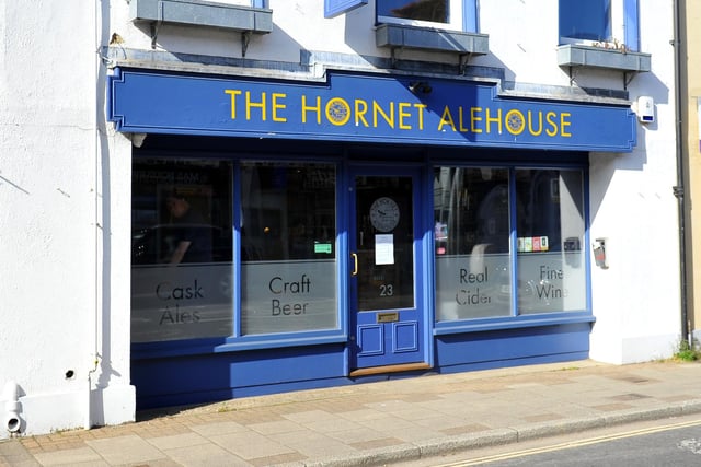Hornet Alehouse, The Hornet, is a split-level micropub with an ever-changing range of cask ales