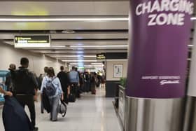 Queues at Gatwick Airport on Monday, May 23, 2022