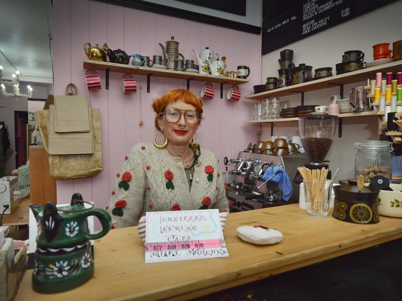 Unzipped Sewing Café at 40a Marina, St Leonards. Owner Vanessa Newman is pictured.