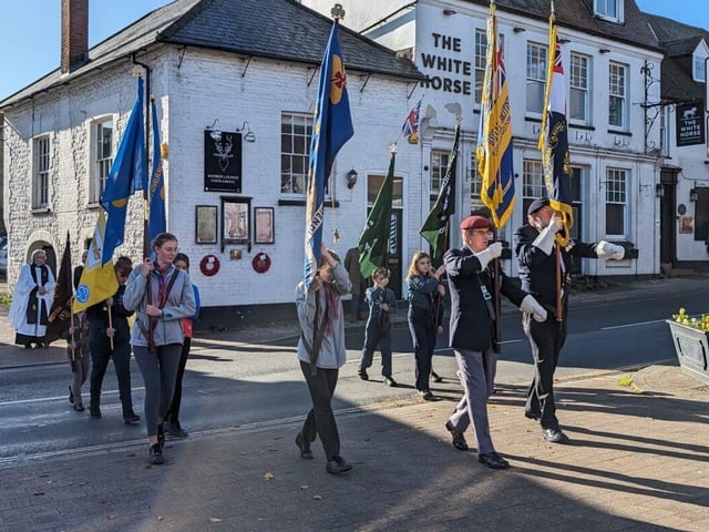 Armistice Day in Storrington High Street