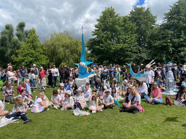 Natural World themed children's parade. Greenway Academy