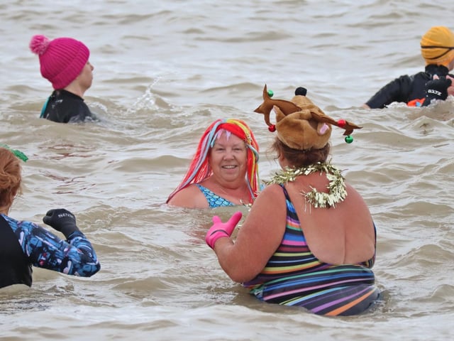 More than 150 brave participants took to the water for Littlehampton RNLI Lifeboat Station’s December Dip.