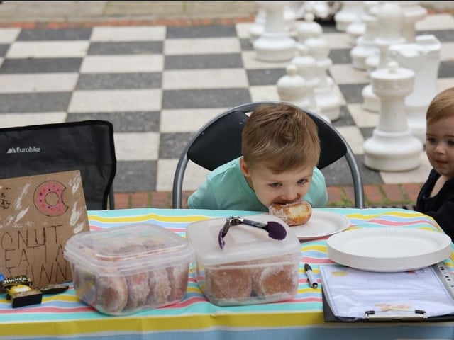 Donut eating event