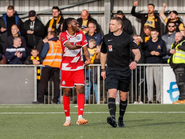 Action from Eastbourne Borough's 5-1 home loss to Maidstone in the National League South