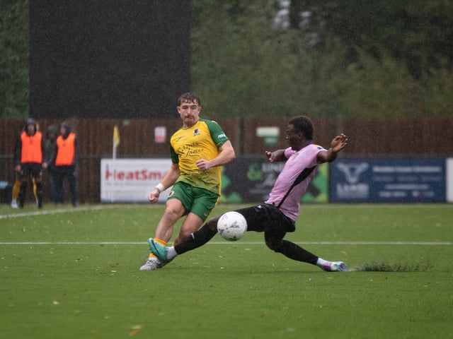 Horsham FC edged out Walton & Hersham 1-0 on a wet and windy afternoon at the Fusion Aviation Community Stadium
