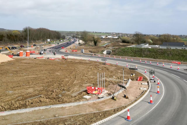 The new roundabout on the A27 between Shoreham and Lancing is taking shape