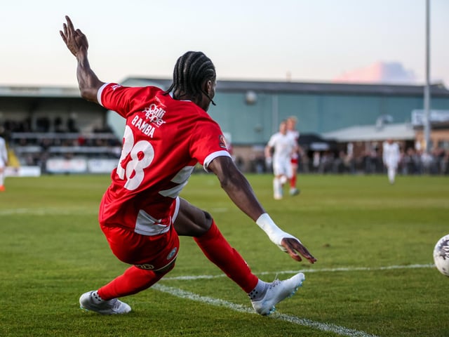 Action from Eastbourne Borough's visit to Weston-super-Mare in National League South