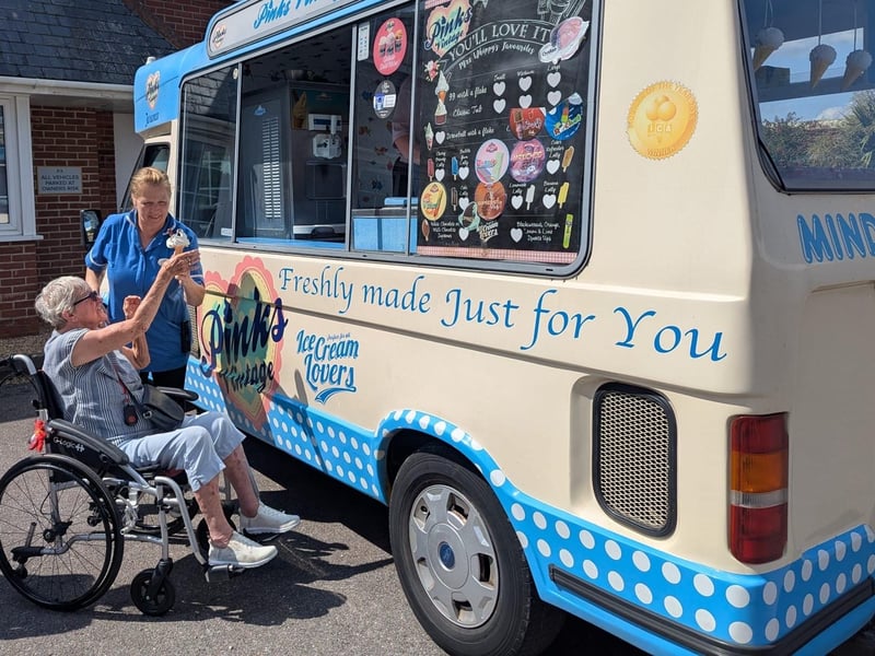 Residents, staff, families, the local GP surgery and visiting contractors all enjoyed a fantastic treat