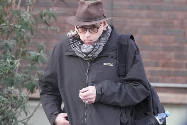 Vicar David Renshaw, 63 - pictured outside Hove Crown Court - boasted online about corrupting boys with drugs.