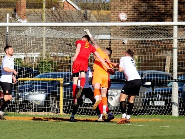 Pagham v Newhaven in the SCFL premier - it finished 0-0