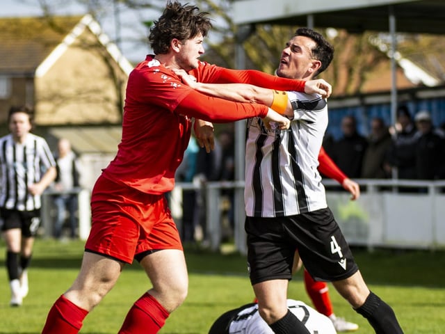 Action from Peacehaven and Telscombe v Crawley Down Gatwick