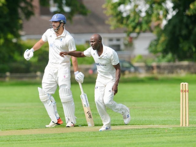 Action between Broadwater CC and Goring CC in Division 4 West of the Sussex Cricket League