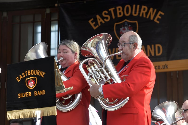 Eastbourne Silver Band entertain the crowds on Easter Sunday (Photo by Jon Rigby)