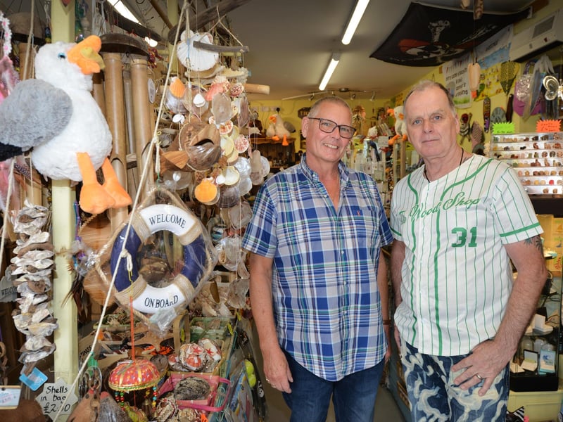 The Wood Shop in Rock-A-Nore Road, Hastings. L-R: John Ball and Dennis Langford.