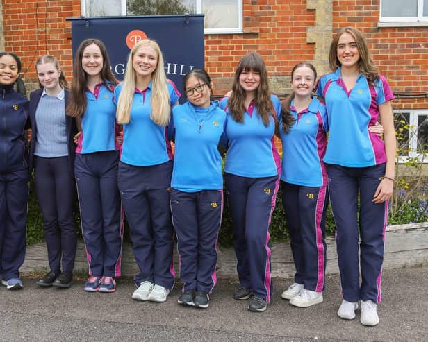 Burgess Hill Girls' Women Conference producer team: Janique Ahir, Lucia Peel, Martha Gibson, Sophia Elliot, Helena Chan, Louise Elsey, Maddie Brooke-Webb and Frankie Bell