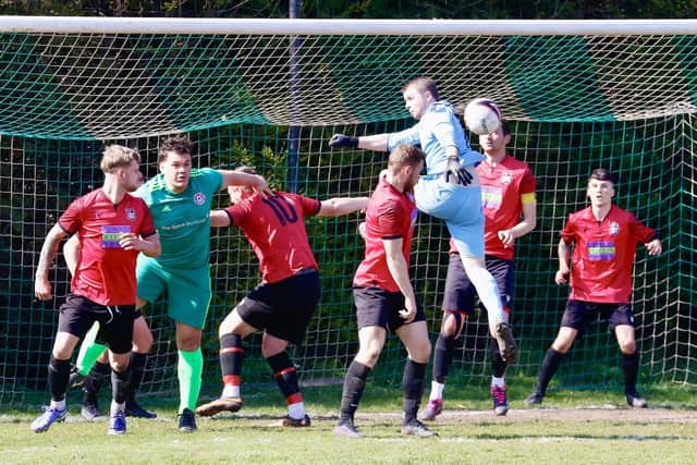 Recent premier division action between Rye Town and Bexhill Town | Picture: Joe Knight